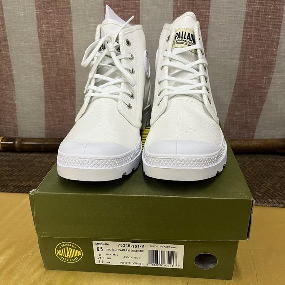 NWB PALLADIUM PAMPA HI top ORIGINALE shoes unisex Men 6.5 Women 8 boot